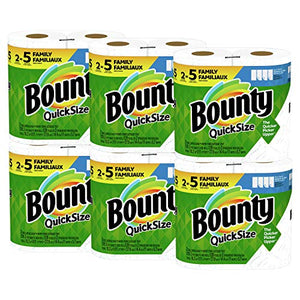 Charmin Ultra Strong Clean Touch Toilet Paper, 24 Family Mega Rolls and Bounty Quick-Size Paper Towels,12 Family Rolls, Bundle (Packaging May Vary)