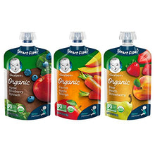 Load image into Gallery viewer, Gerber Organic 2nd Foods, Fruit &amp; Veggie Variety Pack Pureed Baby Food, 3.5 Ounce Pouch, 18 Count (Packaging May Vary)

