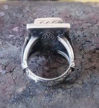 Load image into Gallery viewer, Beautiful Handcrafted Handmade 925K Sterling Silver Mens Ring With Howlite Ruby Stone
