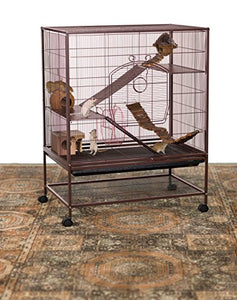 Prevue Rat and Chinchilla Cage 495 Earthtone Dusted Rose, 31 x 20.5 x 40 IN