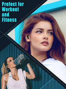 True Wireless Earbuds, Viixm in-Ear IPX6 Waterproof Bluetooth Headphones with Stereo Calls, Easy Pairing, Single/Twin Mode for Office/Gym/Travel (Black)