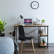 Load image into Gallery viewer, Engriy Writing Computer Desk 47&quot;, Home Office Study Desk with 2 Storage Shelves on Left or Right Side, Industrial Simple Style Wood Table Metal Frame for PC Laptop Notebook
