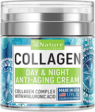 Load image into Gallery viewer, Collagen Cream - Anti Aging Face Moisturizer - Day &amp; Night - Made in USA - Natural Formula with Hyaluronic Acid &amp; Vitamin C - Cleanse, Moisturize, and Protect Your Skin
