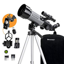 Load image into Gallery viewer, Celestron - 70mm Travel Scope DX - Portable Refractor Telescope - Fully-Coated Glass Optics - Ideal Telescope for Beginners - BONUS Astronomy Software Package - Digiscoping Smartphone Adapter
