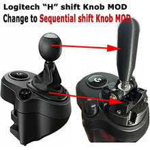 Load image into Gallery viewer, Obokidly DIY Sequential Shifter Knob mod Upgrade Modification Steering Wheels Accessories Parts Set for Logitech Shifter Gear Shift Knob for G29/G25/G27 (Only Black Sequential Shifter Knob Mod)
