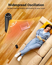 Load image into Gallery viewer, Aikoper Space Heater, 1500W Ceramic Tower Heater, Portable Electric Oscillating Heater with Adjustable Thermostat, ECO Mode, Remote Control, 8-Hrs Timer, Overheat &amp; Tip-over Protection for Indoor Use
