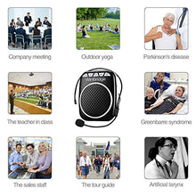 Load image into Gallery viewer, WinBridge WB001 Rechargeable Ultralight Portable Voice Amplifier Waist Support MP3 Format Audio for Tour Guides, Teachers, Coaches, Presentations, Costumes, Etc.-Black
