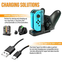 Load image into Gallery viewer, Switch Accessories Bundle - Orzly Geek Pack for Nintendo Switch: Case &amp; Screen Protector, Joycon Grips &amp; Racing Wheels, Switch Controller Charge Dock, Comfort Grip Case &amp; More - JetBlack
