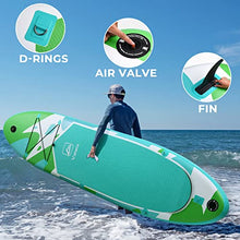 Load image into Gallery viewer, Valwix Inflatable Stand Up Paddle Board with High Pressure Electric Pump &amp; Sports Camera Holder, 11' x 32" x 6" All Around Paddleboard, Wide Stance SUP 350lbs Max. Load
