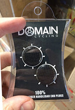 Load image into Gallery viewer, Domain Cycling Real Carbon Fiber Bike Handlebar End Plugs Perfect for Most Bicycles, Road MTN MTB Fixie Bar Caps
