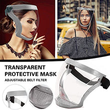 Load image into Gallery viewer, Full Face High-Definition Protective_Shields, Unisex Cycling Face_Protective with Clear Polycarbonate Protective and Anti-Fog to Protect Eyes, Nose, Mouth, Anti-sand and anti-splash headgear
