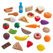 Load image into Gallery viewer, KidKraft 30-Piece Plastic Play Food Set, Fruits, Veggies, Sweets and More, Use with Play Kitchens, Gift for Ages 3+
