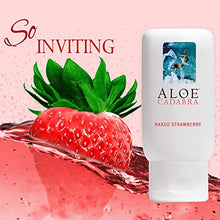 Load image into Gallery viewer, Aloe Cadabra Flavored Personal Lubricant Organic Passion Lube for Anal Sex, Oral, Women, Men &amp; Couples, Naked Strawberry 2.5 Ounce (Pack of 5)
