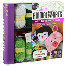 Load image into Gallery viewer, SpiceBox Adult Art Craft &amp; Hobby Kits Gift Set Crochet Animal Hats

