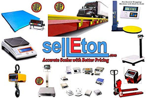 SellEton 48" X 48" Floor Scale, Accurate Pallet Scales with Smart Metal Digital Indicator for Warehouse Shipping and Heavy Duty Industrial Weighing | 5000 lbs x 1 lb
