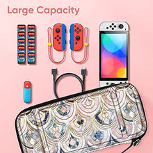 Load image into Gallery viewer, Fintie Carrying Case for Nintendo Switch OLED Model 2021/Switch 2017, [Shockproof] Hard Shell Protective Cover Travel Bag w/10 Game Card Slots for Switch Console Joy-Con &amp; Accessories, Marble Tiles
