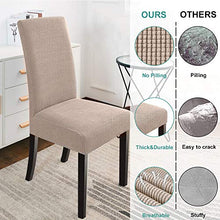 Load image into Gallery viewer, Dining Room Chair Slipcovers Dining Chair Covers Parsons Chair Slipcover Stretch Chair Covers for Dining Room Set of 6,Khaki

