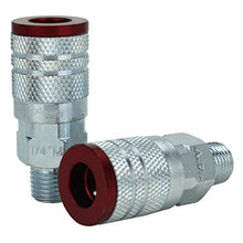 Load image into Gallery viewer, ColorFit by Milton Coupler &amp; Plug Kit - (M-Style, Red) - 1/4" NPT, (14-Piece) - S-314MKIT
