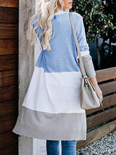 Load image into Gallery viewer, Lovaru Womens Boho Open Front Cardigan Colorblock Long Sleeve Loose Knit Lightweight Sweaters
