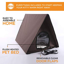 Load image into Gallery viewer, K&amp;H Pet Products Outdoor Multi-Kitty A-Frame Chocolate 35 X 20.5 X 20 Inches Heated
