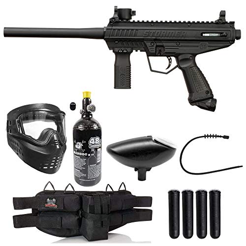Maddog Tippmann Stormer Basic Silver HPA Paintball Gun Marker Starter Package - Black