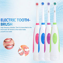 Load image into Gallery viewer, Electric Toothbrush Battery Power Round Brush Head Travel Electronic Whitening Cleaning Tooth Oral Care 3 Replacement heads(Green)
