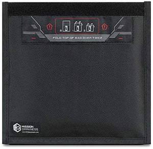 Mission Darkness Non-Window Faraday Bag for Phones // Device Shielding for Law Enforcement, Military, Executive Privacy, Travel & Data Security, Anti-Hacking & Anti-Tracking Assurance