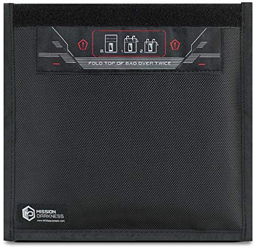 Mission Darkness Non-Window Faraday Bag for Phones // Device Shielding for Law Enforcement, Military, Executive Privacy, Travel & Data Security, Anti-Hacking & Anti-Tracking Assurance