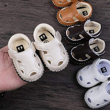 Load image into Gallery viewer, TIMATEGO Baby Boys Girls Sandals Non Slip Soft Sole Outdoor Athletic Shoes Infant Toddler First Walker Crib Summer Shoes 3-18 Months, Baby Sandals 12-18 Months Toddler, 05 Gold
