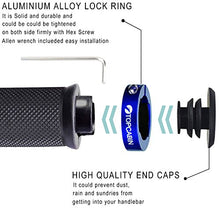 Load image into Gallery viewer, TOPCABIN Double Lock on Locking Bicycle Handlebar Grips Cycle Bicycle Mountain Bike BMX Floding (a Pair) Blue Gold Red (Blue (a Pair))
