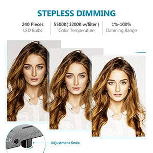 Neewer Ring Light Kit:18"/48cm Outer 55W 5500K Dimmable LED Ring Light, Light Stand, Carrying Bag for Camera,Smartphone,YouTube,TikTok,Self-Portrait Shooting, Black, Model:10088612