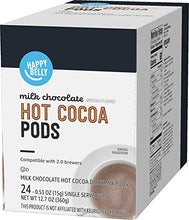 Load image into Gallery viewer, Amazon Brand - Happy Belly Hot Cocoa Pods Compatible with 2.0 K-Cup Brewers, Milk Chocolate Flavored, 24 Count
