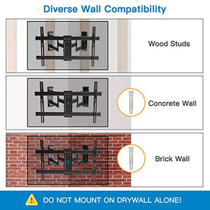 Corner TV Wall Mount Full Motion- Corner TV Bracket Fits 37-65 Inch LED, LCD 4K Flat Curved Screen TVs- Hold up to 99 lbs Max VESA 600x400 W/Tilt, Swivel and Level
