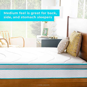 Linenspa 10 Inch Memory Foam and Innerspring Hybrid Mattress - Medium Feel - Twin