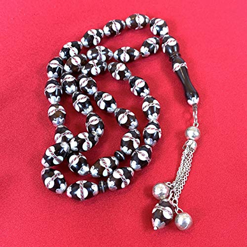 33 Beads Handmade Silver Egyption Tasbih | Muslim prayer beads Kuka tasbeeh islamic prayer beads, Misbaha | AlAliGems
