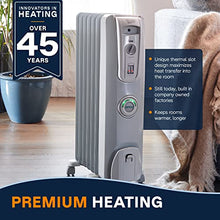 Load image into Gallery viewer, De'Longhi Comfort Temp Full Room Radiant Thermostat, 3 Heat Settings, Energy Saving, Safety Features, Nice for Home with Pets/Kids, 27" x 6.5" x 15.5", Light Gray
