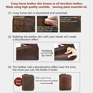 Tooling Leather Square 1.8-2.0MM Thick Genuine Top Full Grain Oil Tan Crazy Horse Cowhide Leather Sheets for Crafts Tooling Sewing Wallet Earring Hobby Workshop Crafting (Tan, 8"x12")