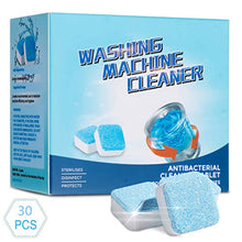 Load image into Gallery viewer, CHARMINER 30 Pcs Washing Machine Effervescent Tablet, Solid Washing Machine Detergent for Front and Top Load Washers Blue
