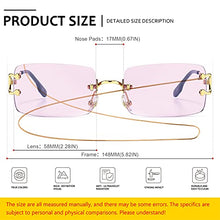 Load image into Gallery viewer, Retro Square chain Sunglasses For Men Women Rectangle Rimless Eyewear Ultra-Small Glasses
