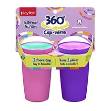 Load image into Gallery viewer, Playtex Sipsters Stage 2 360 Degree Spill-Proof, Leak-Proof, Break-Proof Spoutless Cup for Girls, 10 Oz - 2Count
