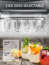 Load image into Gallery viewer, Silonn Ice Makers Countertop, 9 Cubes Ready in 6 Mins, 26lbs in 24Hrs, Self-Cleaning Ice Machine with Ice Scoop and Basket, 2 Sizes of Bullet Ice for Home Kitchen Office Bar Party
