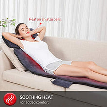 Load image into Gallery viewer, Comfier Massage Mat, Full Body Heating Massage Pad with Movable Shiatsu Neck Massage Pillow, 10 Vibrating Motors &amp; 4 Heating Pad, Neck,Shoulder Back Massager
