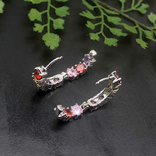 Load image into Gallery viewer, Women Silver Earrings Rose Gold Earring Garnet Peridot Amethyst Morganite Ideal Gift Choice (Silver earrings)
