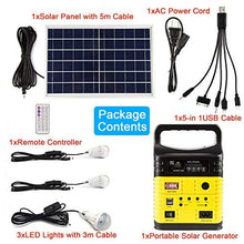 Load image into Gallery viewer, UPEOR Solar Generator Lighting System Portable Solar Power Generator Kit for Emergency Power Supply,Home &amp; Outdoor Camping,Including MP3&amp;FM Radio,Solar Panel,3 Sets LED Lights (Yellow)
