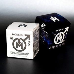 Modern Man V3 - Testosterone Booster + Thermogenic Fat Burner for Men, Boost Focus, Energy & Alpha Drive - Anabolic Weight Loss Supplement & Lean Muscle Builder | Lose Belly Fat - 60 Pills
