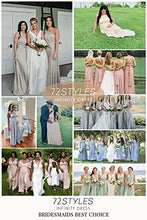 Load image into Gallery viewer, Bridesmaid Dresses for Women, Convertible Sleeve V-Neck Floor Length Prom Wrap Maxi Convertible Long Dress Grey

