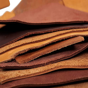 10 lbs Leather Scrap - Large Pieces of Full Grain Leather Cowhide Remnants Bag - Design & Make Crafts - Mixed Colors
