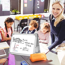 Load image into Gallery viewer, 16 x 12 Inch Portable White Board, Magnetic Dry Erase Board, Foldable Small Double-Sided Desktop Whiteboard Easel for School, Home &amp; Office
