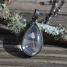 Load image into Gallery viewer, Handmade Dandelion Seed Necklace for Women, Wish Gift Idea, Quality Glass, Not Resin, Louisiana Artisan USA
