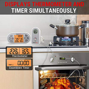 ThermoPro TP22 Digital Wireless Meat Thermometer for Grilling with Dual Probe Food Cooking Thermometer for Smoker BBQ Grill Thermometer